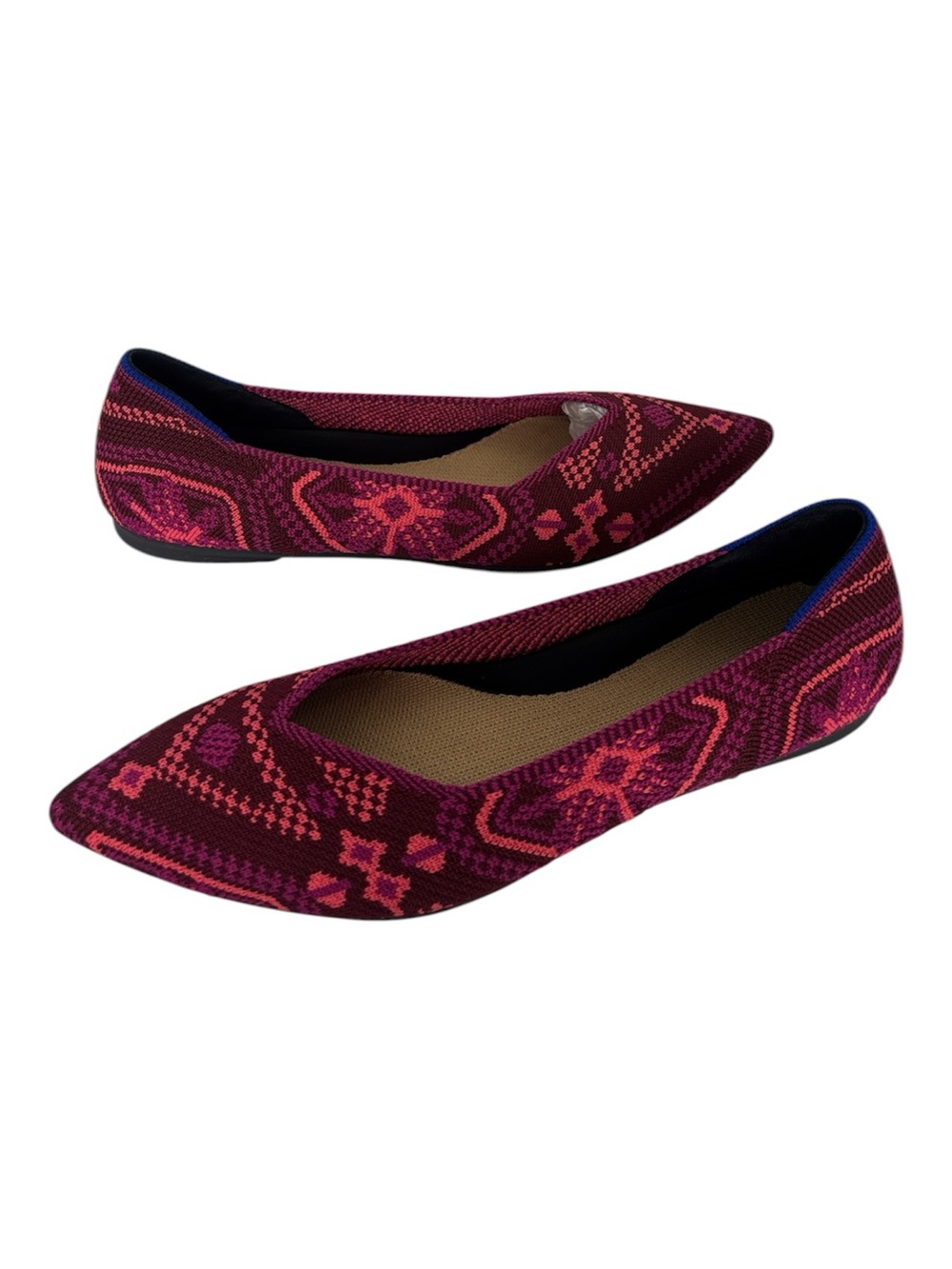 Rothy's Berry Boho Pointed Knit Flats NWOB - Picture 3 of 7